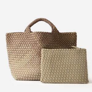 Naghedi St. Barths Medium Graphic Ombre Tote Bag in Bronzed | EUC